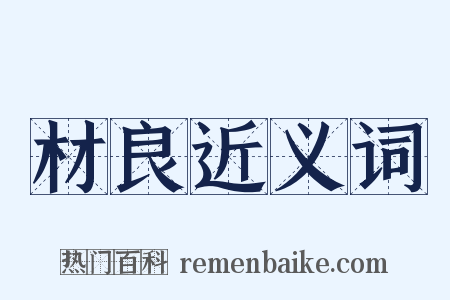 材良近义词是什么意思的图片